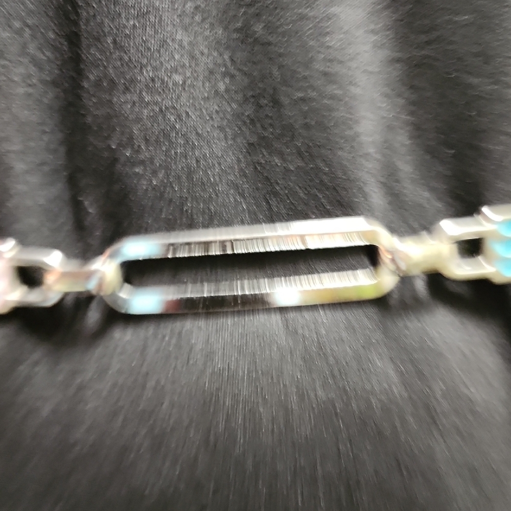 Chic Silver and Turquoise Women's Belt - Picture 4 of 4